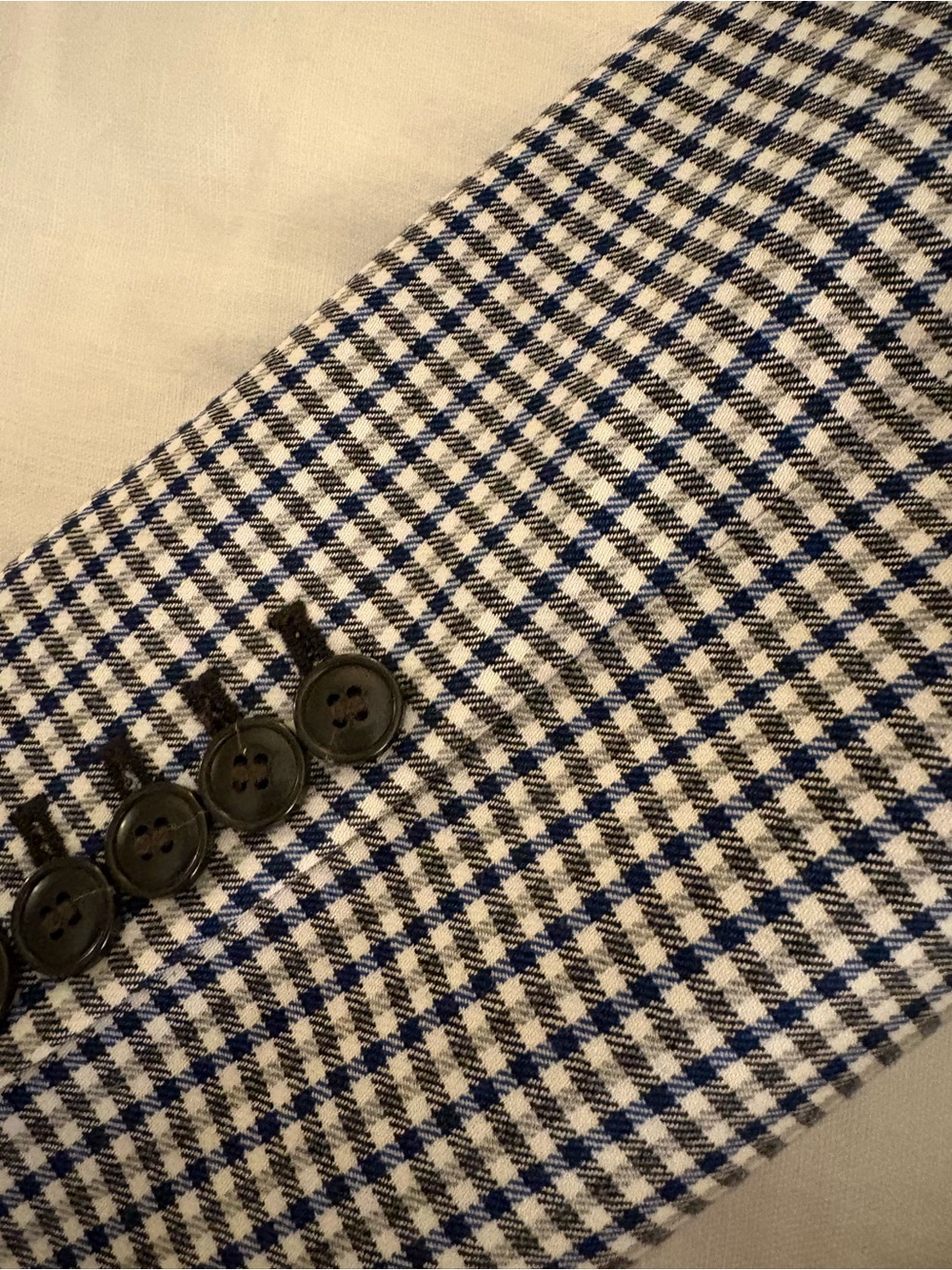 Madewell Navy & White Gingham Blazer - Picture 5 of 5